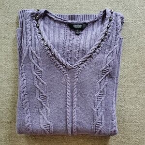 Jewel embellished V-neck Sweater